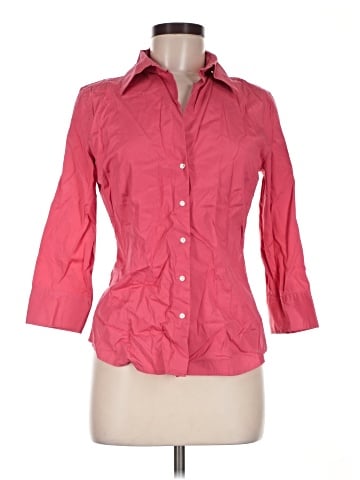 Express Design Studio 3/4 Sleeve Button-Down Shirt (view 1)
