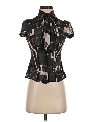 Express Design Studio Short Sleeve Silk Top (view 1)