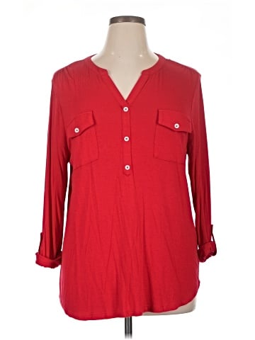 Style&Co 3/4 Sleeve Button-Down Shirt (view 1)