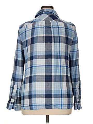 Lands' End 3/4 Sleeve Button-Down Shirt (view 2)