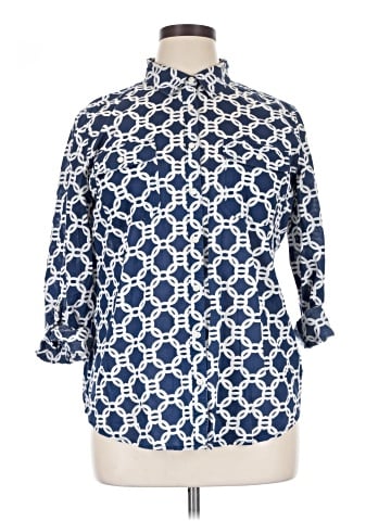 St. John's Bay 3/4 Sleeve Button-Down Shirt (view 1)