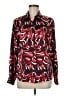 Notations 100% Polyester Print Red Long Sleeve Blouse Size M - photo 1