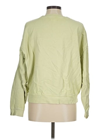 Madewell Garment-Dyed Oversized Sweatshirt in Faded Neon (view 2)