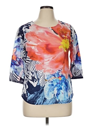 Christopher & Banks 3/4 Sleeve T-Shirt (view 1)