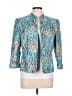 Kasper 100% Polyester Animal Print Teal Jacket Size 12 - photo 1