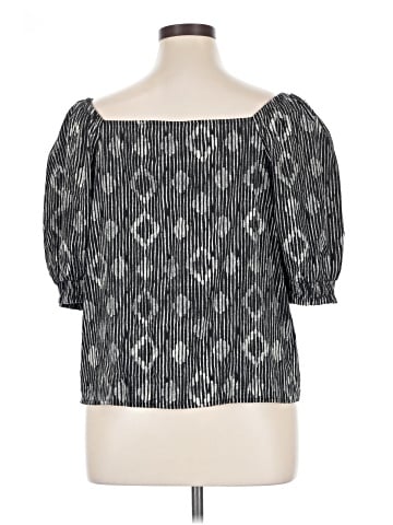 a.n.a. A New Approach Short Sleeve Blouse (view 2)