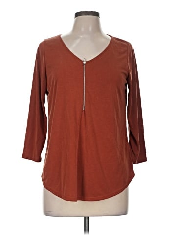 Green Envelope 3/4 Sleeve Top (view 1)
