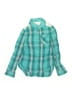 Mudd Plaid Teal Long Sleeve Button-Down Shirt Size 12 - photo 1