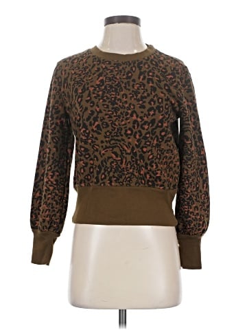 Madewell Banded Sweatshirt in Jungle Cat (view 1)