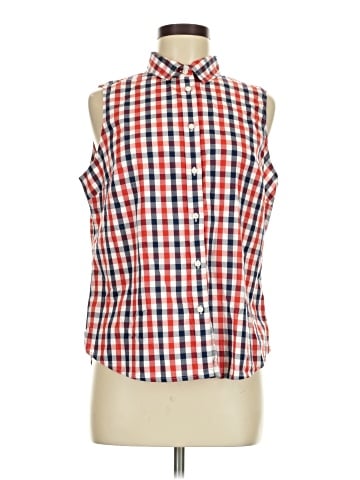 J.Crew Factory Store Sleeveless Button-Down Shirt (view 1)