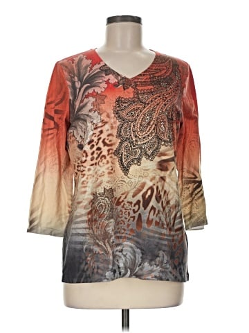 Zenergy by Chico's 3/4 Sleeve T-Shirt (view 1)