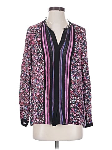 Elie Tahari Long Sleeve Silk Top (view 1)