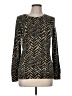J. McLaughlin Chevron-herringbone Gold Black Pullover Sweater Size M - photo 1
