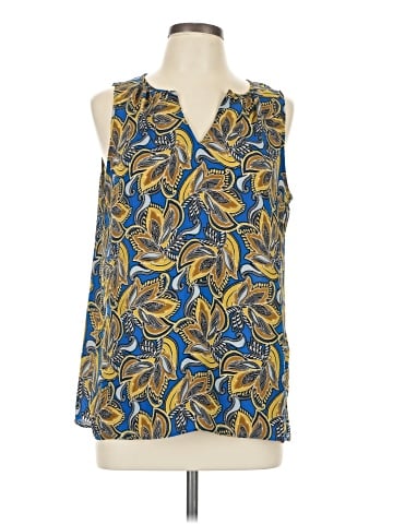 Rose + Olive Sleeveless Blouse (view 1)