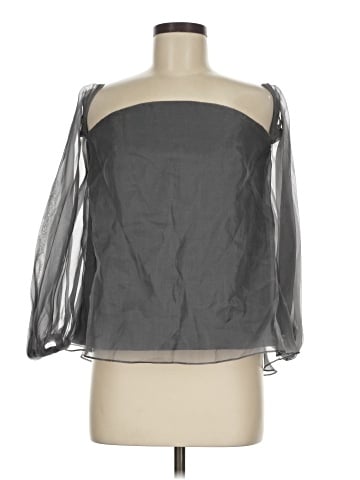 Milly 3/4 Sleeve Silk Top (view 1)