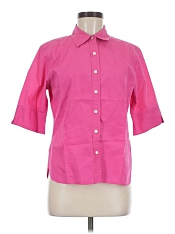 Talbots 3/4 Sleeve Button-Down Shirt (view 1)