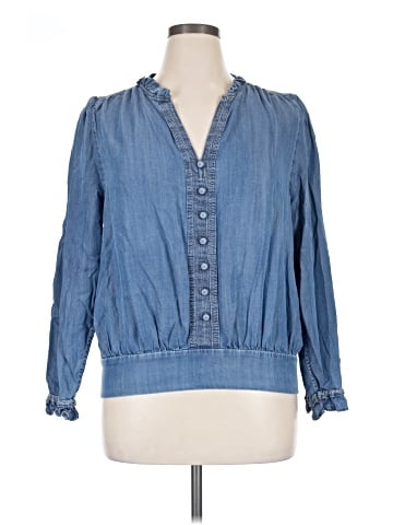Karl Lagerfeld Paris Long Sleeve Blouse (view 1)