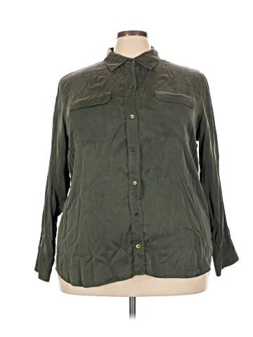 Equipment Long Sleeve Silk Top (view 1)
