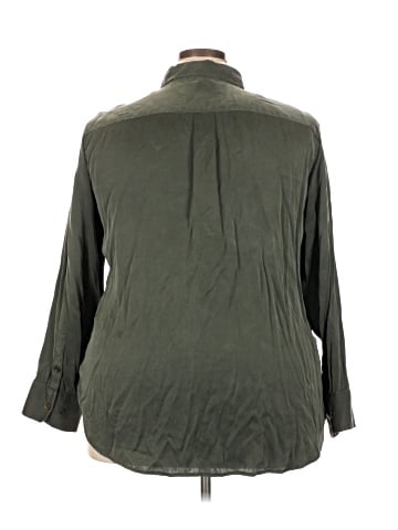 Equipment Long Sleeve Silk Top (view 2)