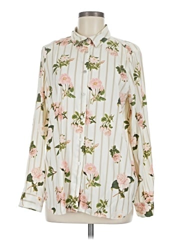Rose + Olive Long Sleeve Blouse (view 1)