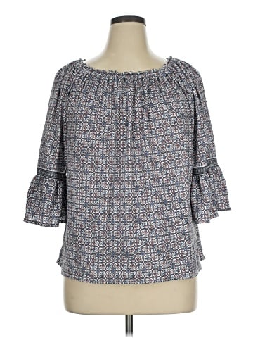Max Studio 3/4 Sleeve Blouse (view 1)