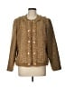 Chico's 100% Polyester Tweed Gold Jacket Size Lg (2) - photo 1