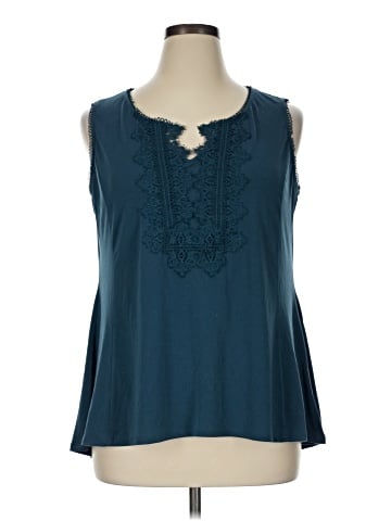 Roz & Ali Sleeveless Blouse (view 1)