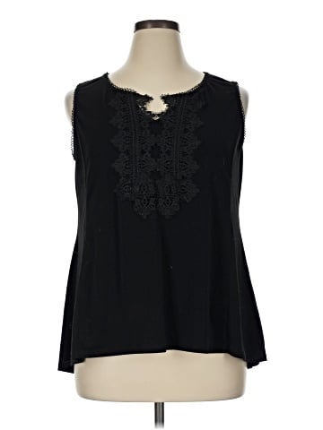 Roz & Ali Sleeveless Blouse (view 1)