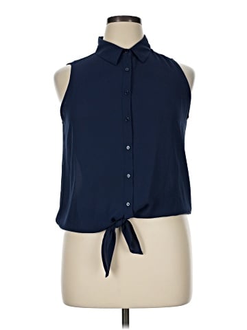 Boston Proper Sleeveless Button-Down Shirt (view 1)