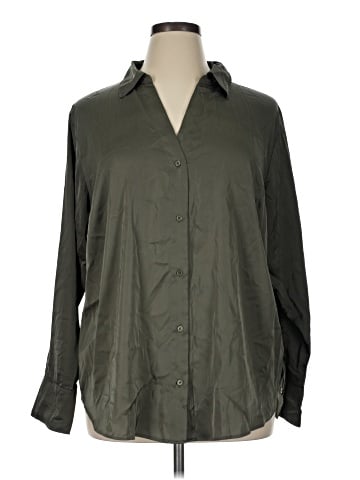 H&M 3/4 Sleeve Button-Down Shirt (view 1)