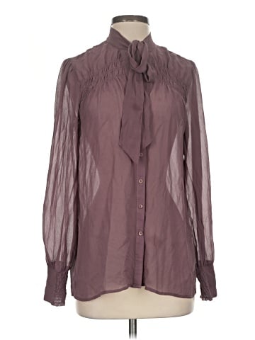 Hinge Long Sleeve Silk Top (view 1)