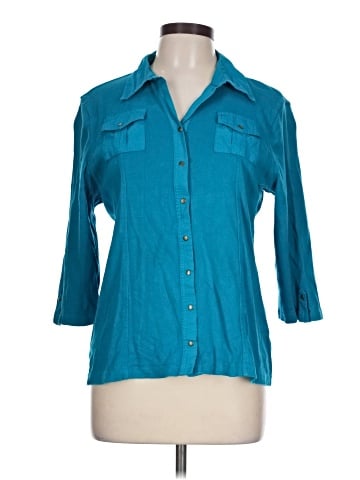 Style&Co 3/4 Sleeve Button-Down Shirt (view 1)