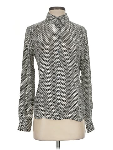 Equipment Long Sleeve Silk Top (view 1)