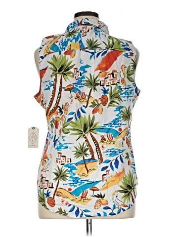 St. John's Bay Sleeveless Button-Down Shirt (view 2)