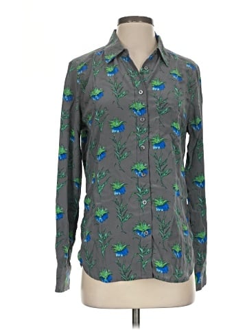 Equipment Long Sleeve Silk Top (view 1)