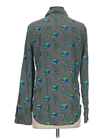 Equipment Long Sleeve Silk Top (view 2)