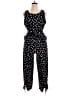 Connected Apparel 100% Polyester Polka Dots Black Jumpsuit Size 16 - photo 1