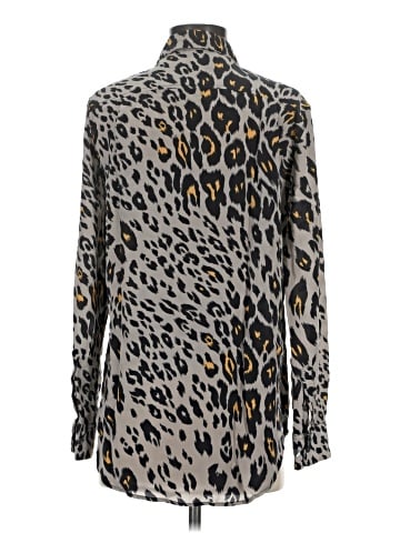 Equipment Long Sleeve Silk Top (view 2)