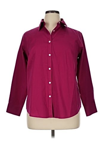 Talbots 3/4 Sleeve Button-Down Shirt (view 1)