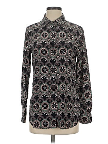 Equipment Long Sleeve Silk Top (view 1)
