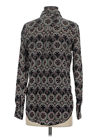 Equipment Long Sleeve Silk Top (view 2)