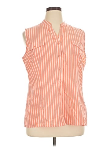 Notations Sleeveless Button-Down Shirt (view 1)