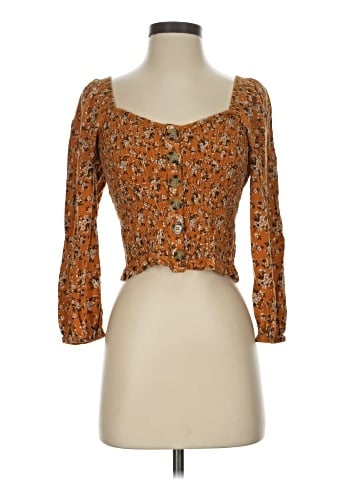 American Eagle Outfitters 3/4 Sleeve Blouse (view 1)