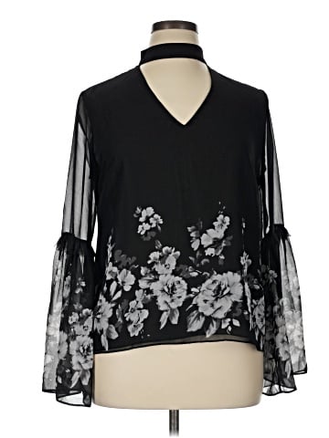 White House Black Market 3/4 Sleeve Blouse (view 1)
