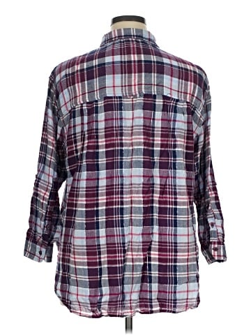 Gloria Vanderbilt 3/4 Sleeve Button-Down Shirt (view 2)