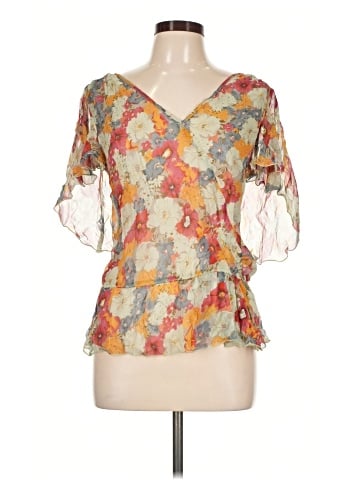 Anna Sui for Anthropologie 3/4 Sleeve Silk Top (view 1)