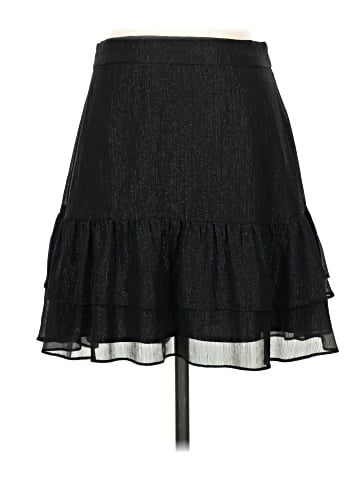 Madewell Shimmer Ruffle-Hem Mini Skirt (view 1)