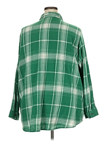 Woman Within 3/4 Sleeve Button-Down Shirt (view 2)