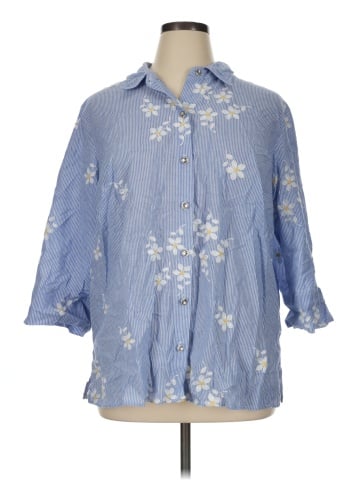 Alfred Dunner 3/4 Sleeve Button-Down Shirt (view 1)