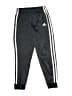 Adidas 100% Polyester Gray Black Track Pants Size 7 - photo 1